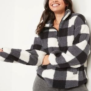 Cozy sherpa half zip pullover